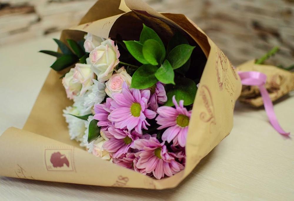 Букет цветов из: Розы и Хризантемы в Гавердовский