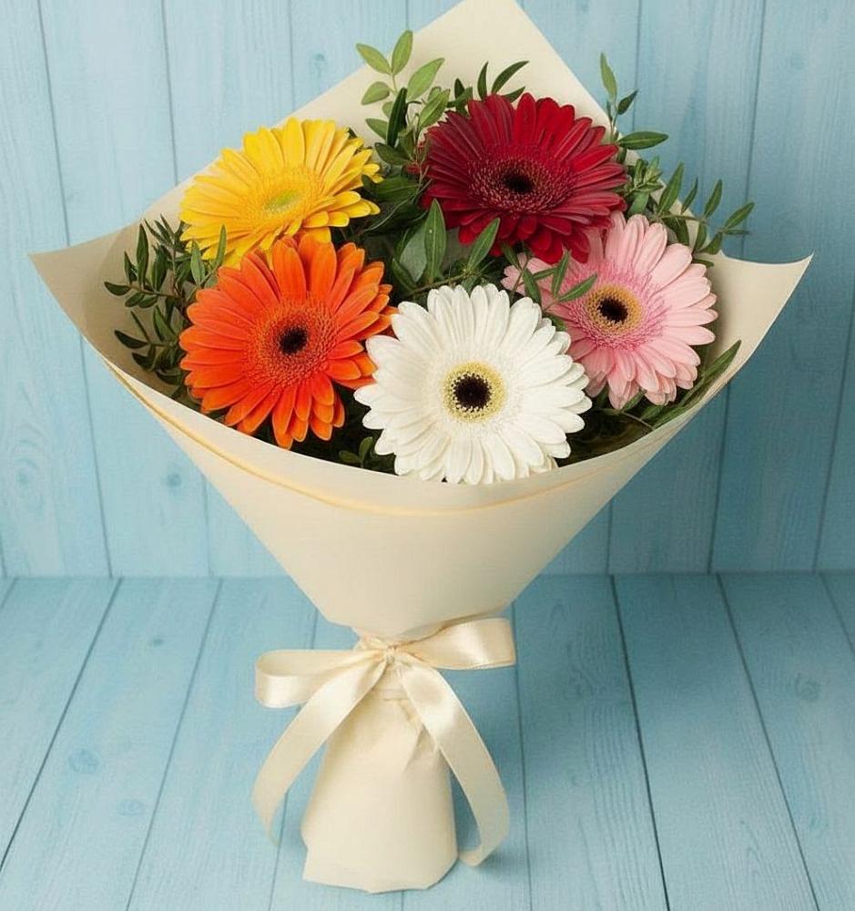 Букет цветов из: Герберы в Гавердовский