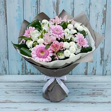 Букет цветов из:  Герберы, Альстромерии и Хризантемы в Гавердовский