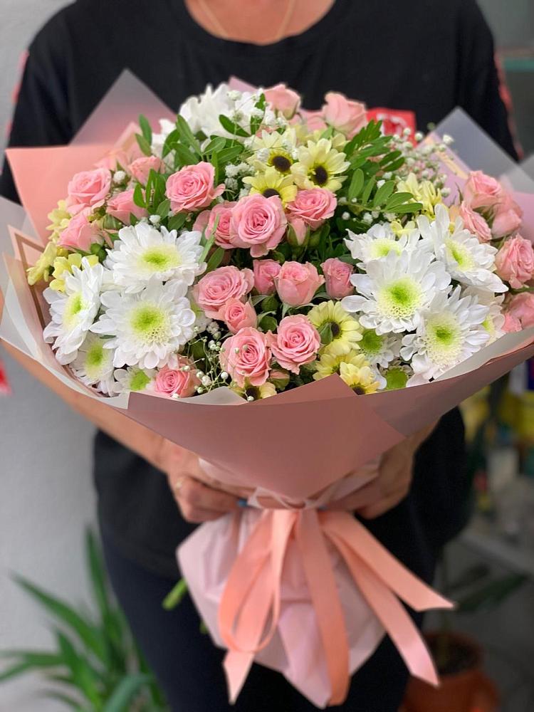 Букет цветов из: Розы и Хризантемы в Гавердовский