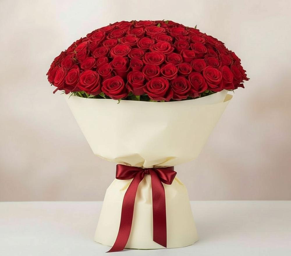 Букет 101 Красная роза Милано в Гавердовский