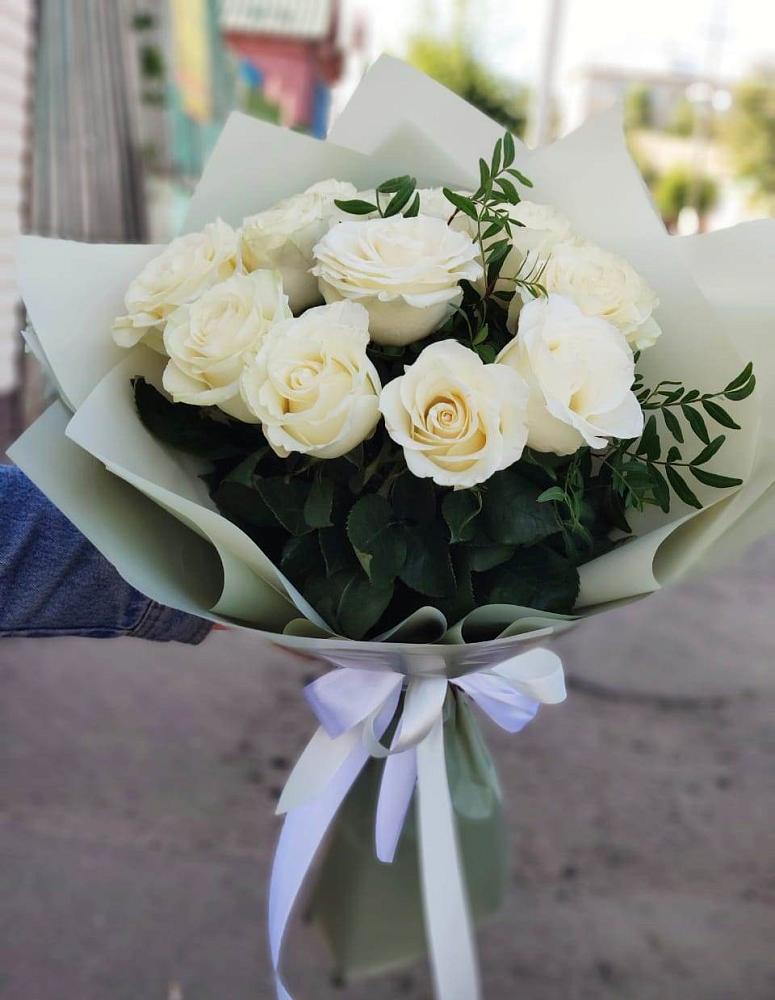 Букет Белые розы Проуд в Гавердовский