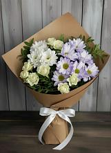 Букет цветов из:  Хризантемы и Розы в Гавердовский