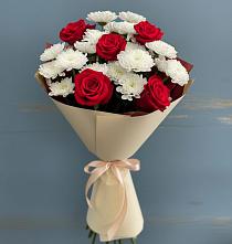Букет цветов из:  Розы и Хризантемы в Гавердовский