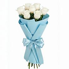 Букет 7 белых роз Проуд в Гавердовский