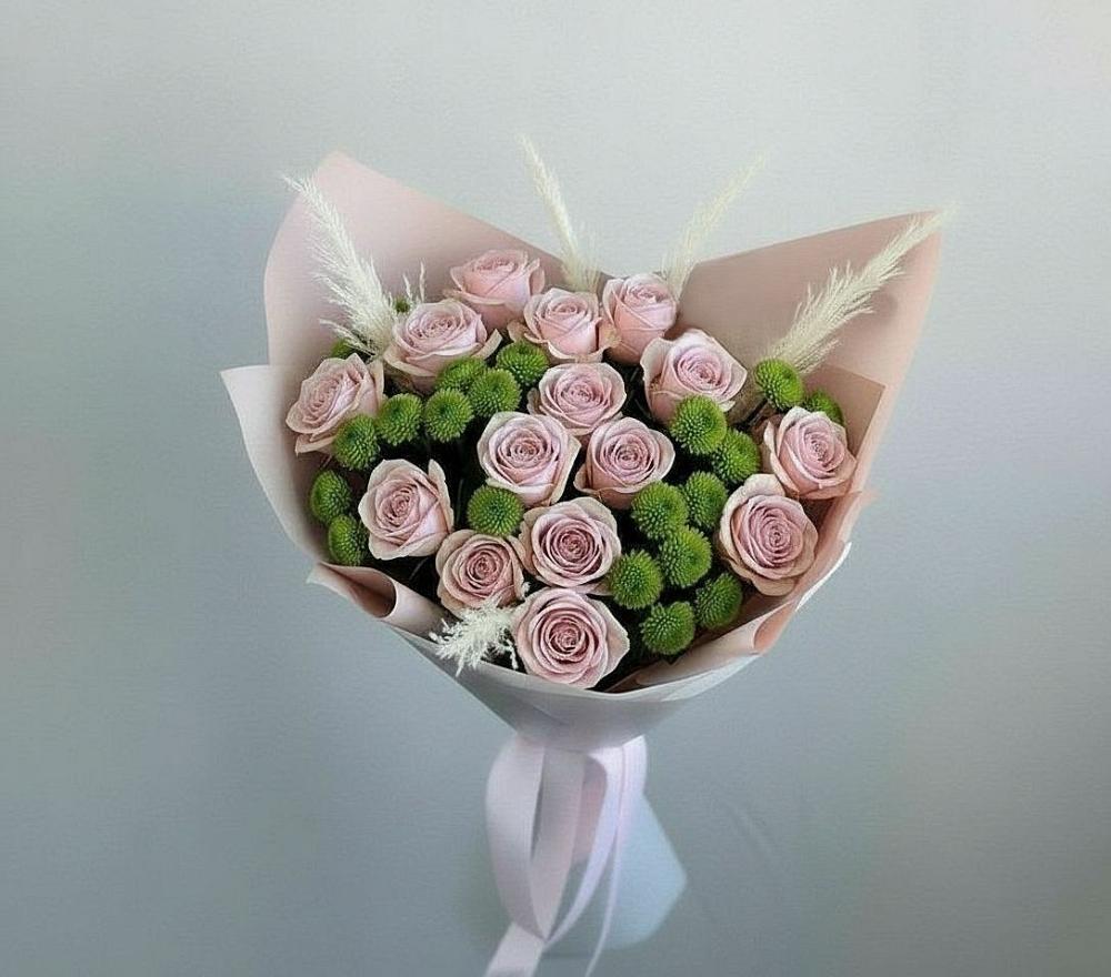 Букет цветов из: Розы и Хризантемы в Гавердовский