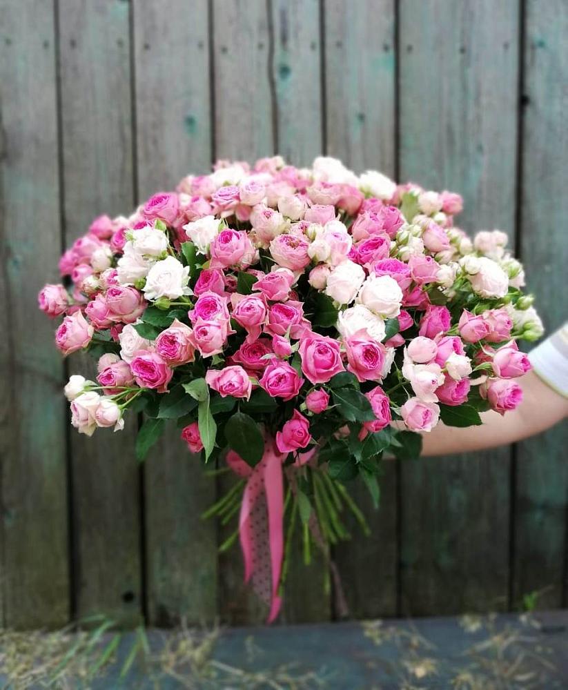 Букет Розовые кустовые розы Натали и Лав Лидия в Гавердовский