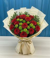 Букет цветов из:  Розы и Хризантемы в Гавердовский