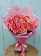 Букет 15 Розовых роз Равель в Гавердовский